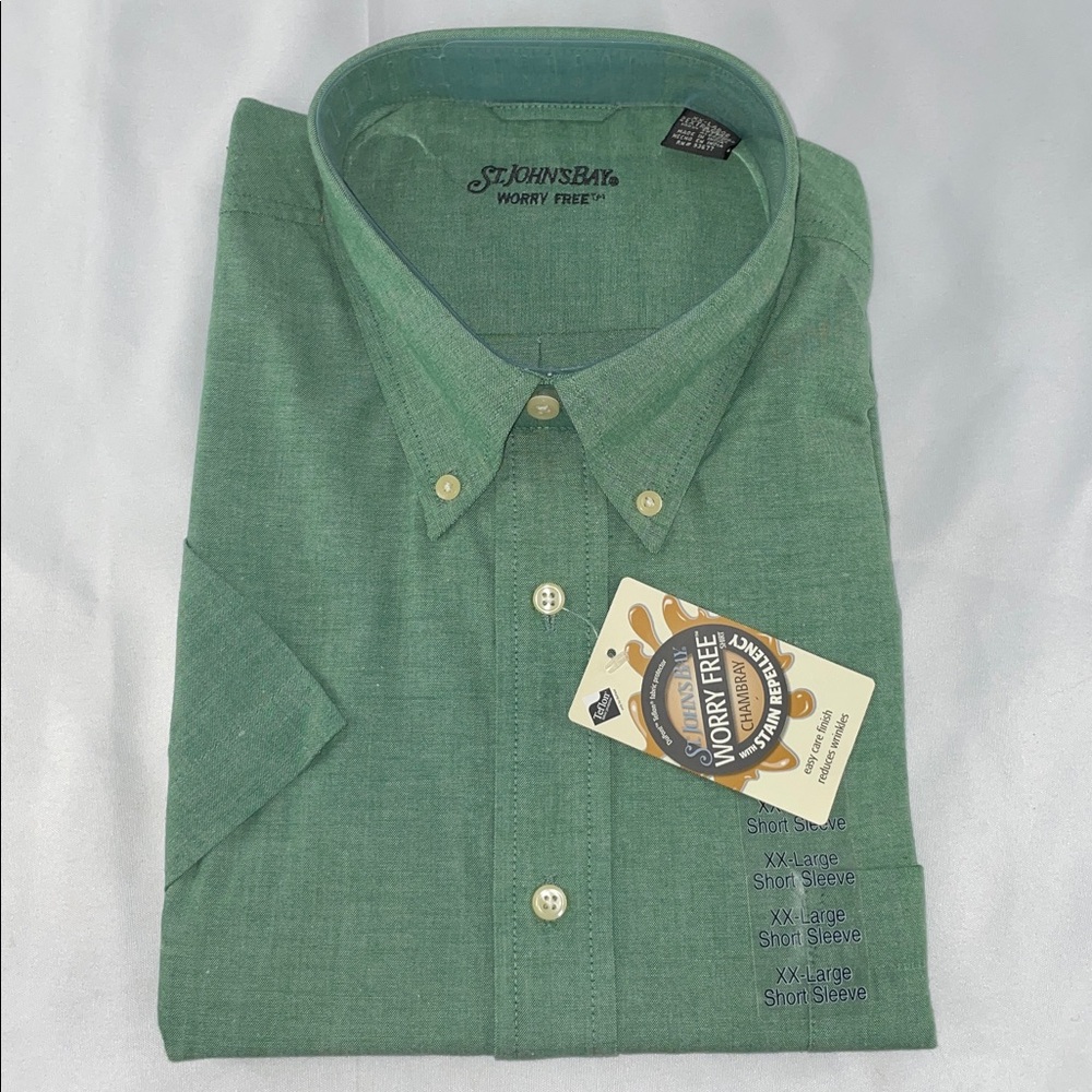 ST JOHNS BAY MENS COTTON SHORT SLEEVE SHIRT FTL-01-088
